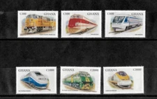 Ghana 1998 - Trains - Set of 6 Stamps - Scott #2014-9 - MNH