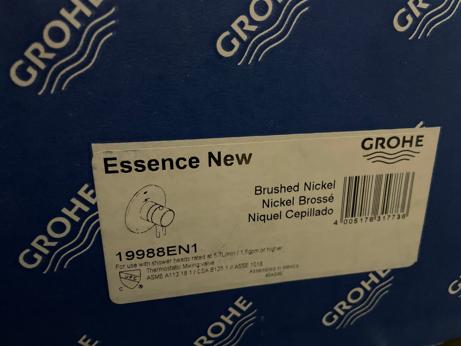 GROHE 19988EN1 Essence Dual Function Thermostatic Valve Trim
