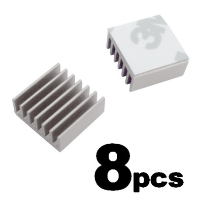 Lot De 8 Dissipateurs Thermiques En Aluminium 14x14x6 Mm - Pour MOSFET, Couleur Argent, Neuf