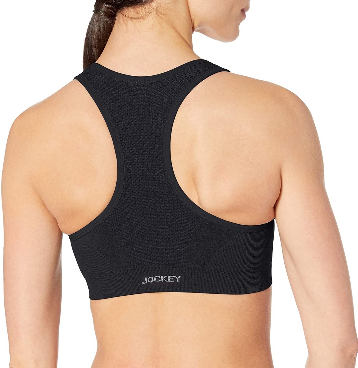 Jockey 255494 Women's Zip Front Seam Free Bra Black Size Small | eBay