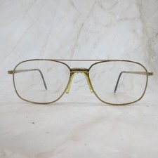 Stetson 178 Zyloware 057 Eyeglasses Frame Mens Gold Metal Aviator Full Rim 57-16