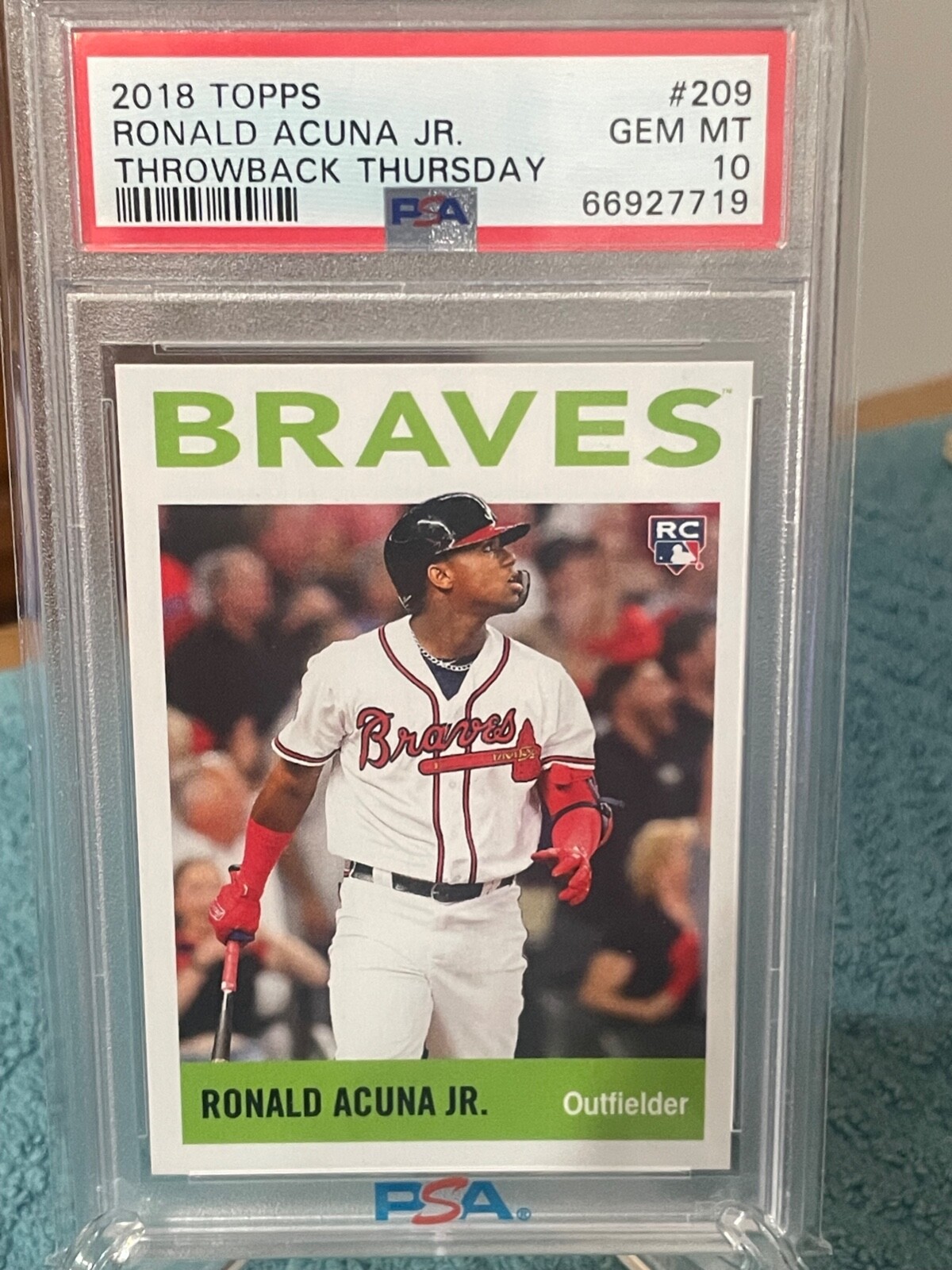 Ronald Acuna - 2018 Topps - Throwback Thursday - PSA 10 - #209