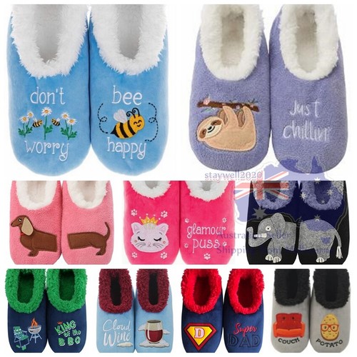 Snoozies Pairables Kids Slipper Socks Non-Skid, Girls And