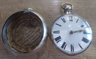 HASTINGS P.BOFFI SILVER FUSEE VERGE PAIR CASED POCKET WATCH WORKING DATE C1835
