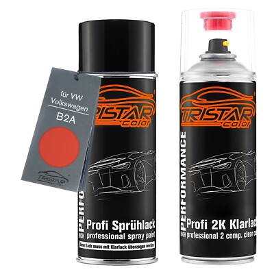 Autolack 2K Spraydosen Set für VW Volkswagen B2A Sundown Orange