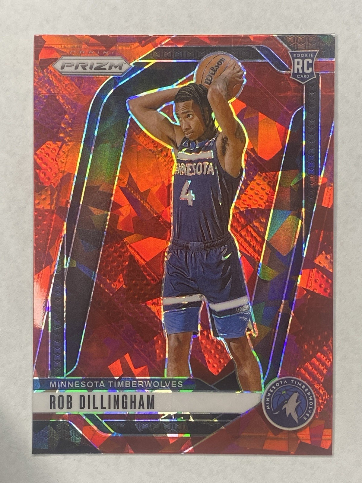2024-25 Panini Prizm Basketball - Rob Dillingham #250 Red Ice Prizm (RC)