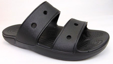 Crocs Classic Baya 2 Strap Slip On Slide Sandals, Women's Size 8.0 M, Black