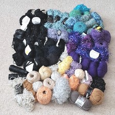 Wolle Wollreste Effektgarn Beilaufgarn Strickgarn Konvolut stricken Hobby