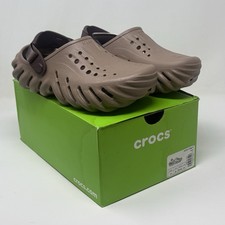 Crocs Echo Clog Kids Juniors Youth Size 6 Latte Brown Beach Summer Sandals