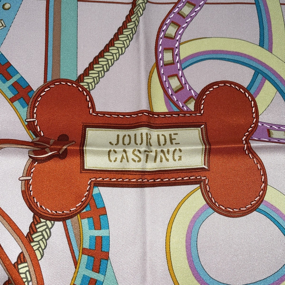 New Hermes scarf 70 cm silk Jour De Casting | eBay