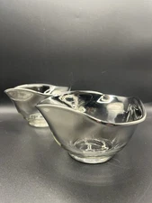 Vintage Set Of 2 Silver Fade Ombré Snack Bowls