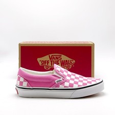 NEW Unisex VANS CLASSIC CHECKERBOARD SLIP-ON FIZZ PINK VN000D6YFRQ
