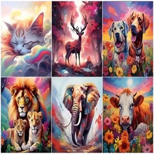 Animals Diamond Art Kits for Adults- 6 Pack Diamond Painting Kits for Adults Beg