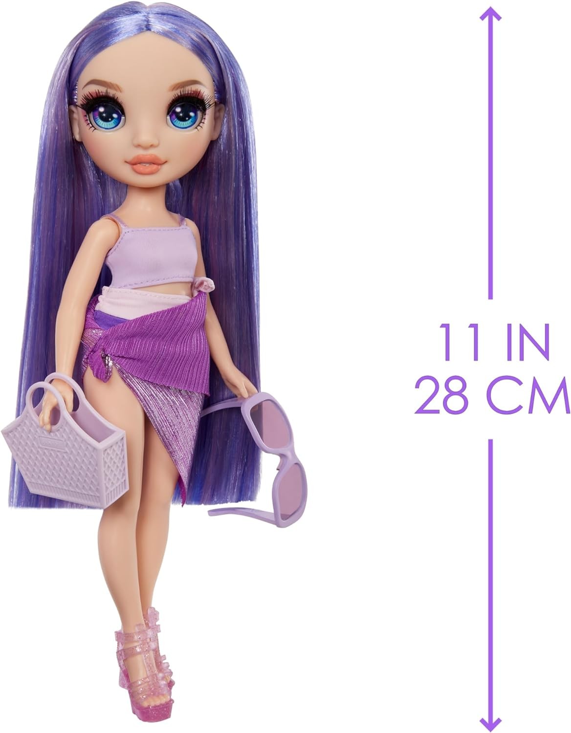 Rainbow High Swim - Style - Violet Purple - 28 cm Doll with Shimmery Wrap to S 5890₽