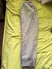 Nike Men's Gray Fleece Jogger Pants XL Drawstring