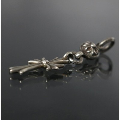 CHROME HEARTS Chrome Hearts 1 Ball Tiny CH Cross Pendant Top Men s