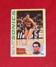 1978 Topps #78 Dinnis Jonhson Seattle Supersonics Rookie NBA Card EX 