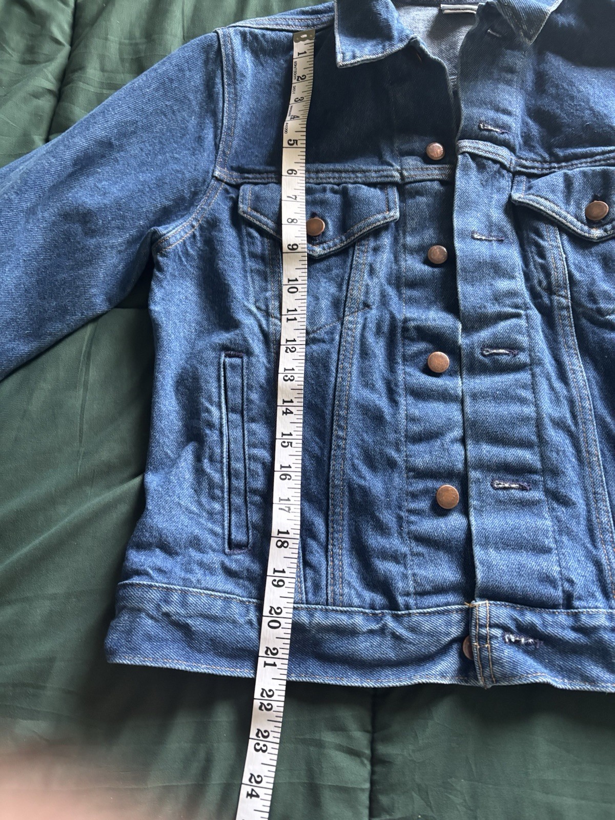 Women’s MGM Logo Nutmeg Mills Denim Jacket Sz S image 5
