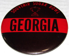 1980 Georgia Bulldogs Sugar Bowl Pin NCAA Champions 3-3/8