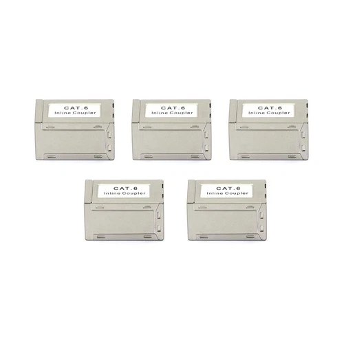 5 Pack RJ45 Cat5e Cat5 Cat6 Coupler Ethernet Inline Female to Female Connector u