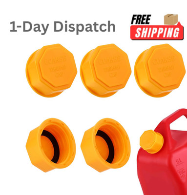 BESOTDN 6PCS Gas Can Caps 5 Gallon Replacement Universal Coarse Thread Yellow