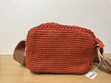 BNWT Accessorize Orange Bag Small Woven Jute Crossbody Charity Sale