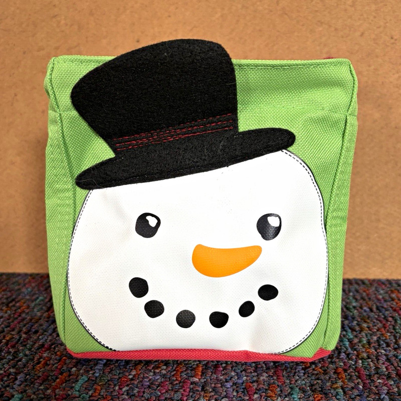 Thirty-One Tissue Holder Snowman Green/Red
