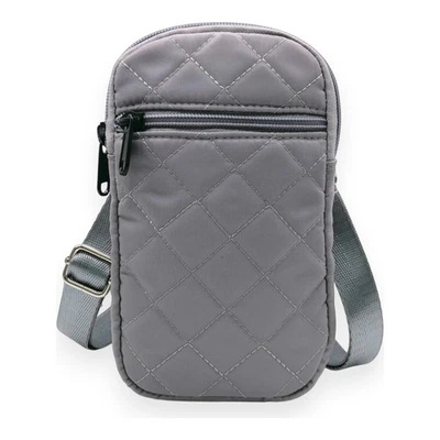 WINSTON HIDE Damen Umhängetasche Handytasche, verstellbarer Riemen gesteppt Handytasche Handtasche