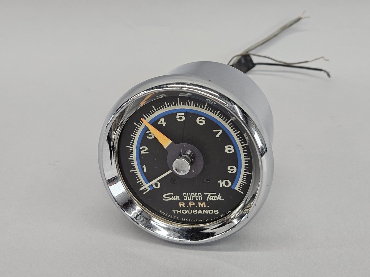 【たか】”90’s ”＋SST Vintage Sun Super Tach Tachometer 10,000 RPM Model SST-801 Chrome