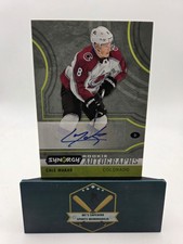 Cale Makar 2019-20 UD Synergy Rookie Autographs Card. rookie card picture