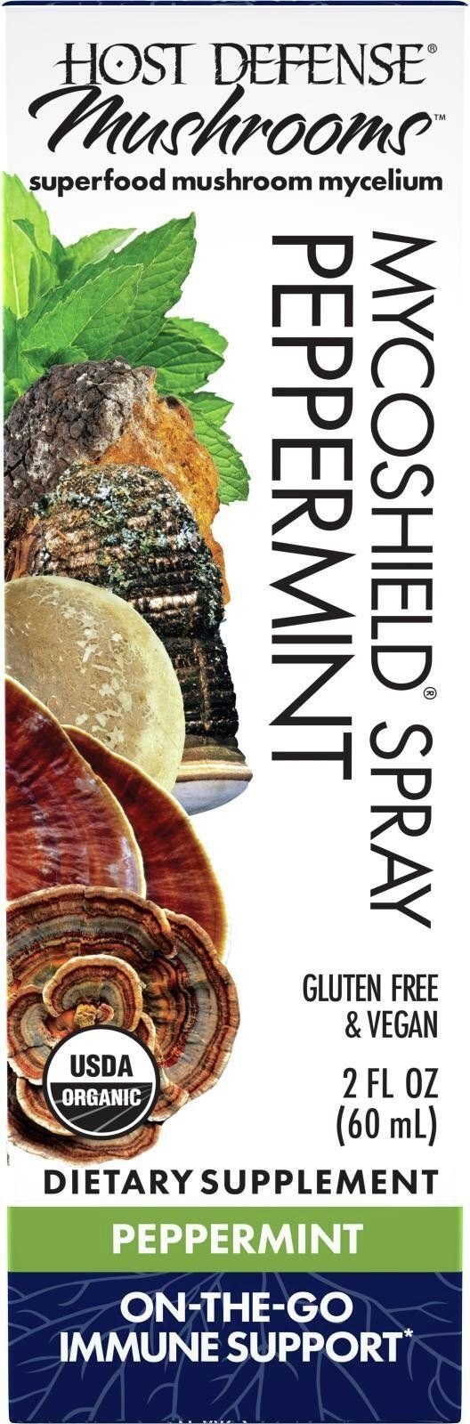 Fungi PerfectiHost Defense MycoShield Spray - мята перечная 2 жидких унции жидкости 6090₽