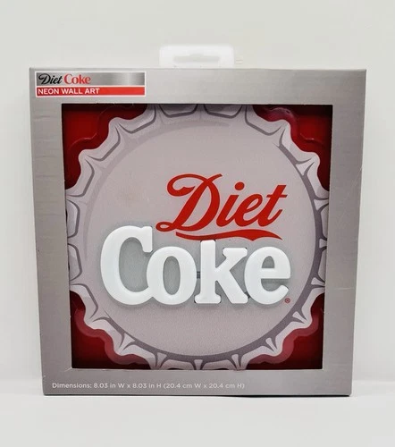 Diet Coke Neon Wall Art Sign NIB Vintage Bar Decor Man Cave Collectible 🥤✨