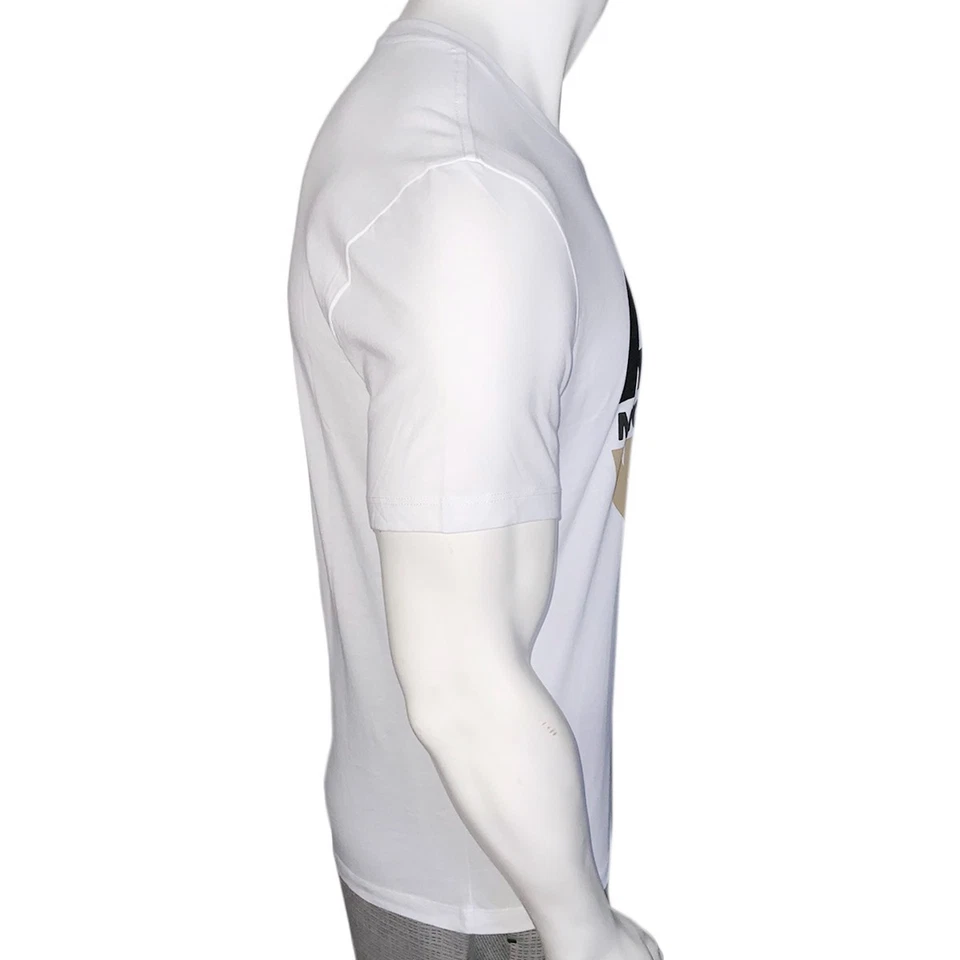 CAMISETA HOMBRE NUEVA CON ETIQUETAS MICHAEL KORS PRECIO DE VENTA SUGERIDO POR EL FABRICANTE $56.99 BLANCA CUELLO REDONDO MANGA CORTA TALLA M Foto 3 de 4