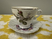 Vintage Miniature Demitasse Cup Saucer Japan Floral Dollhouse Tea Set No Chips