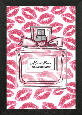 Miss Dior Blooming Bouquet Illustra gerahmtes Wandbild Poster Leinwanddruck Bild