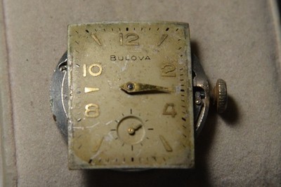 Vintage 1952 BULOVA 10BT 15J Manaul Wind Men's Watch Movement--4 Parts
