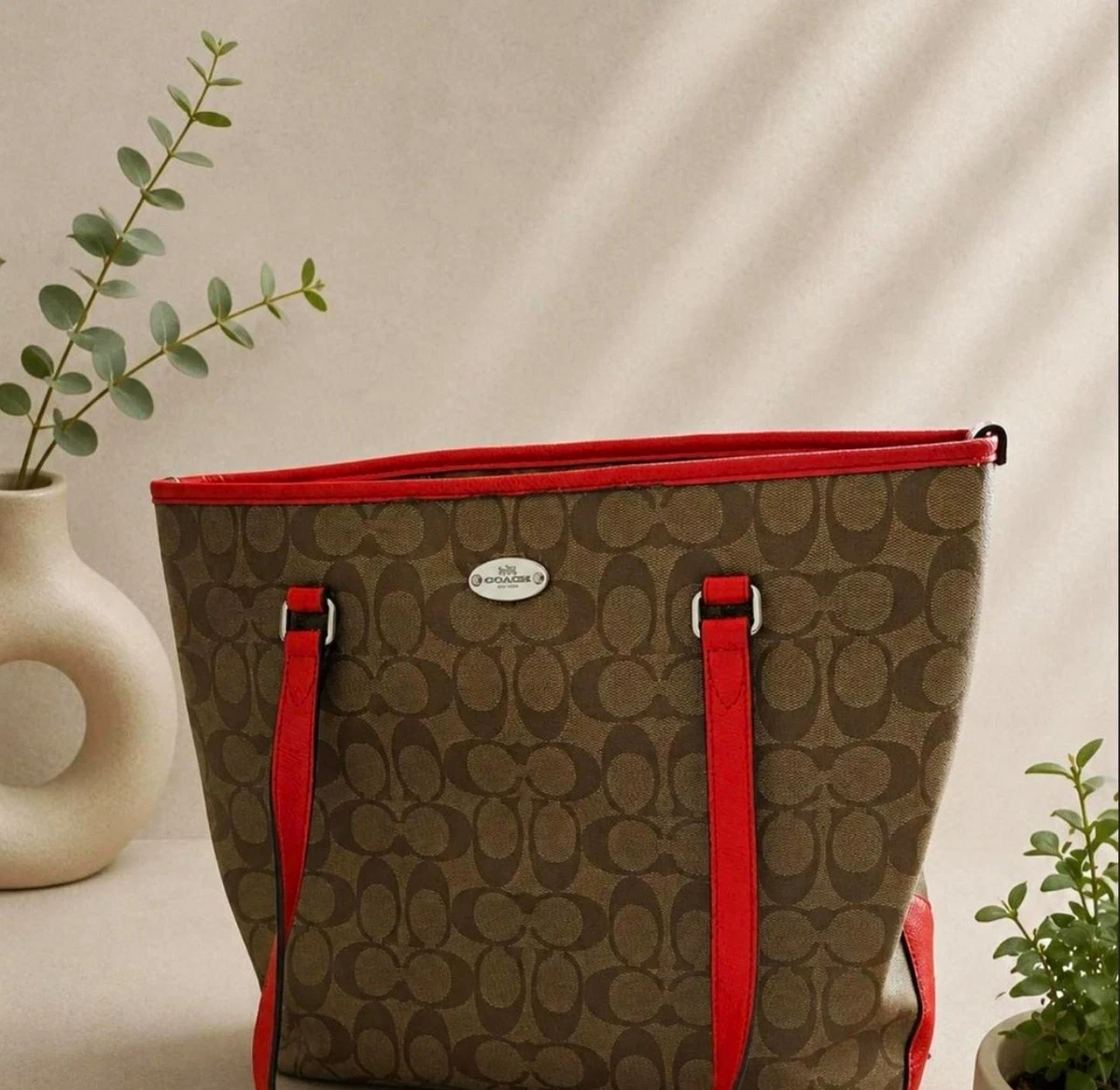 Coach Red Tote Handbags & Purses for Women for sale - eBay