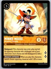 Minnie Mouse - Musketeer Champion 17/204 Super Rare Ursula's Return Lorcana NM