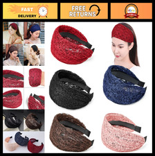 2.5 Inch Wide Lace Headbands - Elastic Hairbands with Teeth for Women Girls 5