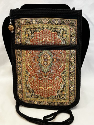 Persian Tapestry Beads Boho Multicolor Woven Travel Passport Purse Turkish Bag
