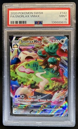 2020 Pokemon SWSH Snorlax Holo #142/202 PSA 9