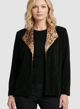 CHICO'S TRAVELERS Size 3 XL 14/16 Lined Black Jacket
