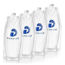 Hiking 1L Collapsible Water Bottles Compatible with Sawyer Water Filters, 