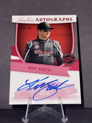 KURT BUSCH 2012 PRESS PASS FANFARE AUTOGRAPHS RED /50 NASCAR