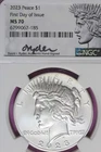2023 NGC MS70 FIRST DAY OF ISSUE PEACE SILVER DOLLAR #B52667