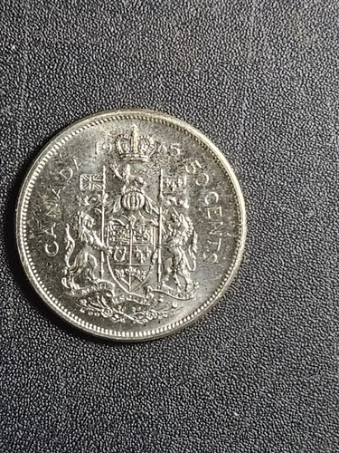 1965 Canada 50 cents SILVER  (0.80 fine, 0.30 oz ASW)  Solid AU      stk#R2