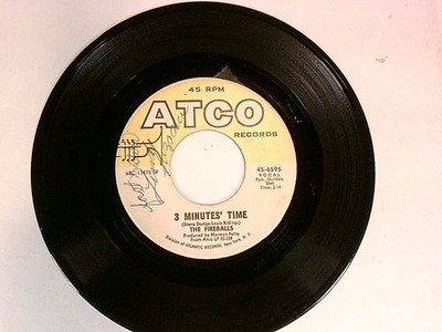 THE FIREBALLS   3 Minutes' Time Single Record 1968 ATCO Rock 45 RPM