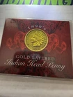 🔥 ESTATE FIND - 1898 Indian Head Penny - Gold Finish Collectible Authentic