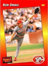 Rob Dibble Cincinnati Reds 257 Donruss Triple Play 1992 Baseball Card