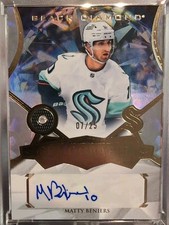Matty Beniers 2022-23 UD Black Diamond Gemography Auto  /25 Seattle kraken 